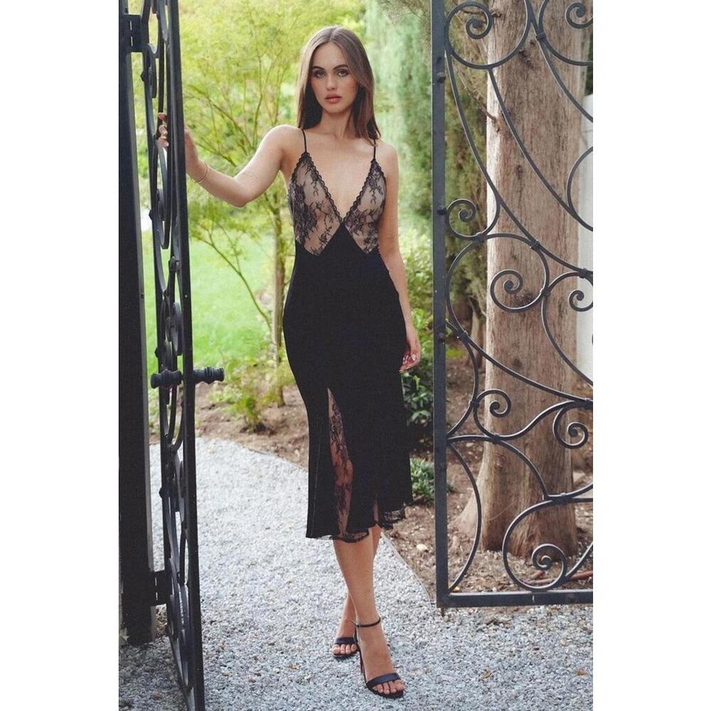 Katie May x Lily Easton Pearl Dress in Black